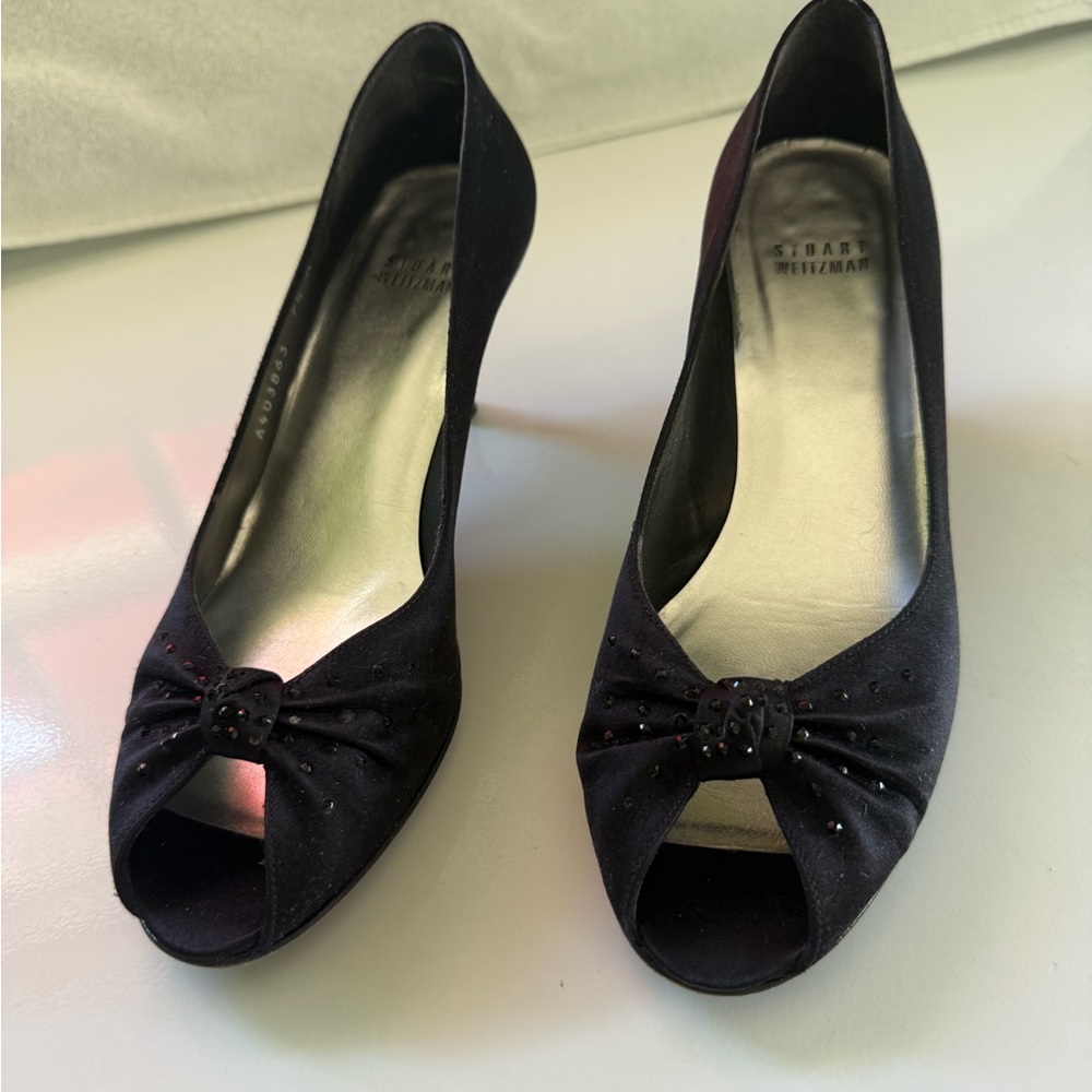 Stuart Weitzman Black Peep Toe Heels❗️
